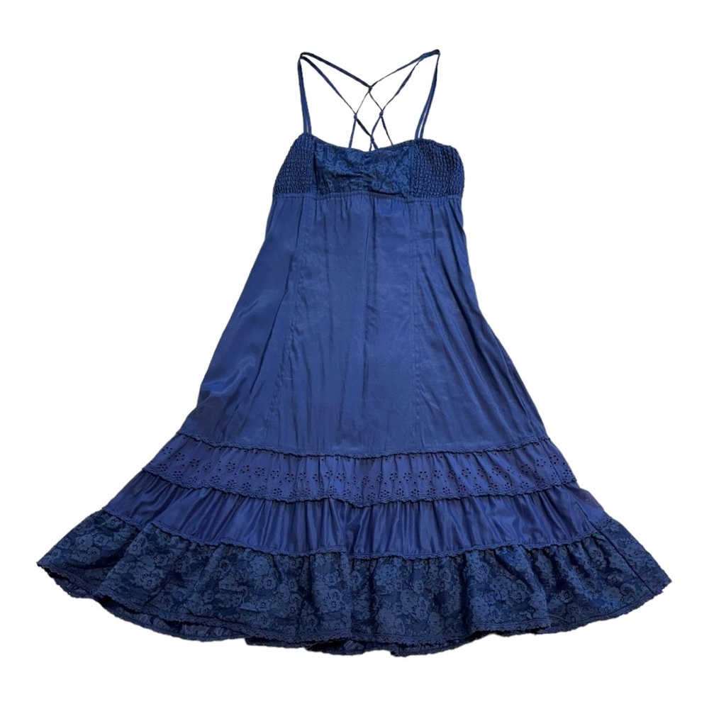 Free People Lace and Eyelet Mini Dress - Size 6